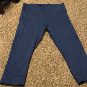 Navy lululemon crop leggings size 10